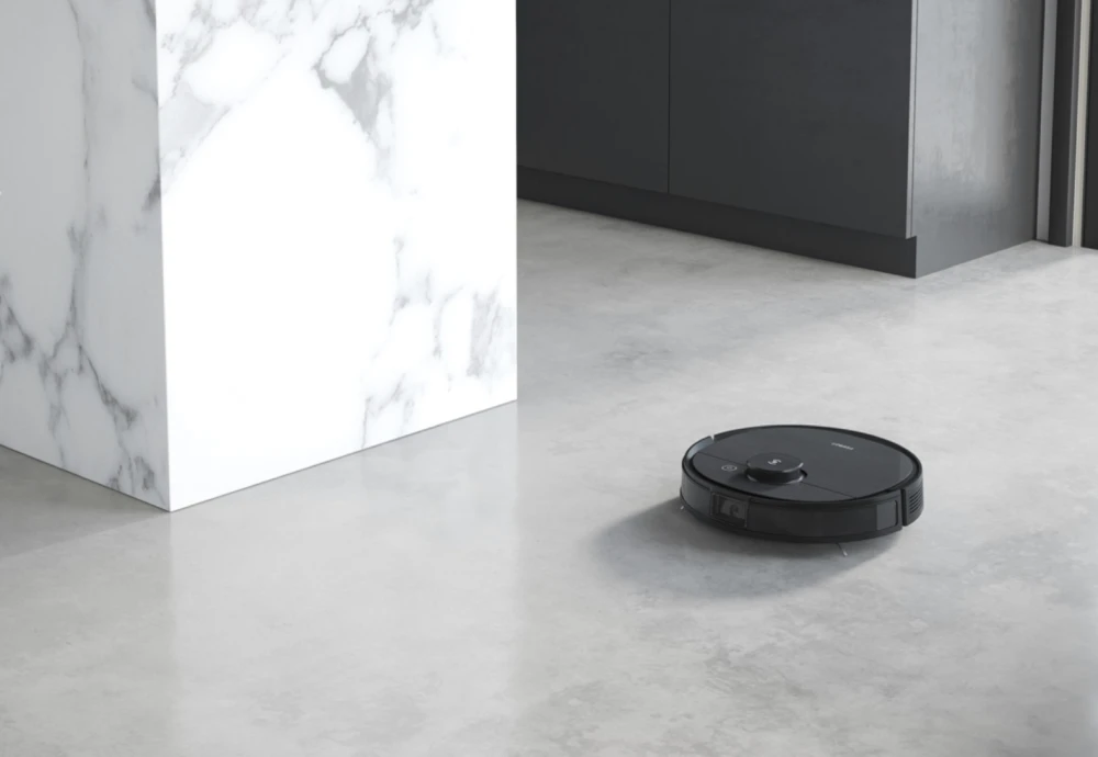 robot vacuum cleaner on carpet